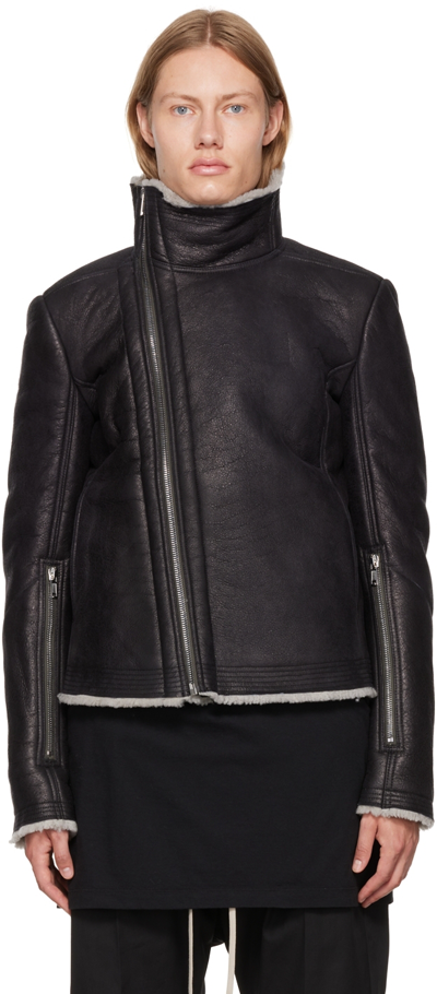 Rick Owens Black Bauhaus Jacket In 0908 Black/pearl