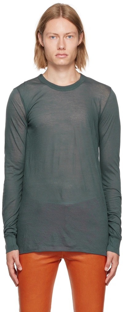 Shop Rick Owens Green Basic T-shirt In 65 Teal