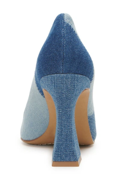 Shop Vince Camuto Akenta Pointed Toe Pump In Med Wash/ Dk Denim