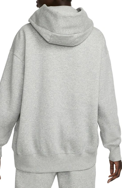 Shop Nike Sportswear Phoenix Oversize Fleece Hoodie In Dk Grey Heather/ Sail