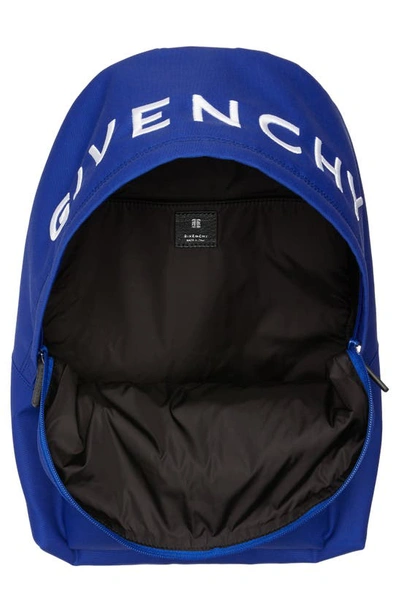 Shop Givenchy Essential Canvas Backpack In Ocean Blue