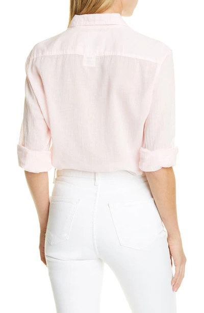 Shop Frank & Eileen Cotton Voile Button-up Shirt In Soft Pink Voile
