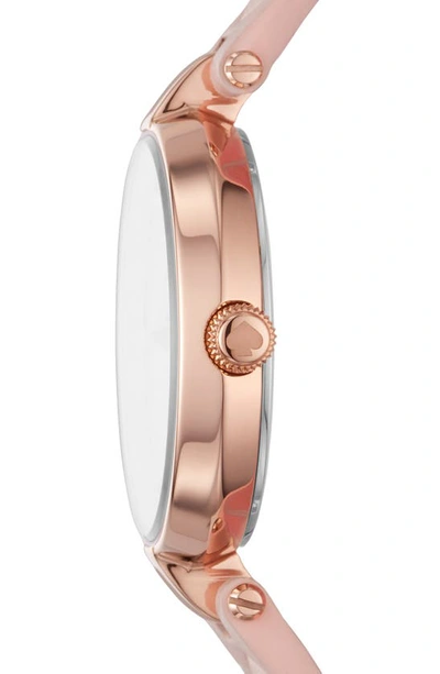 Shop Kate Spade Annadale Leather Strap Watch, 30mm In Blush/ Rose Gold