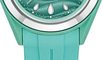 Shop Anne Klein Considered Solar Recycled Ocean Plastic Strap Watch, 38.5mm In Teal