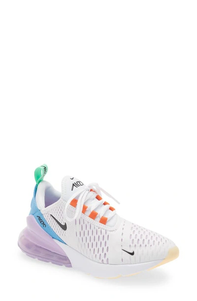 Nike Air Max 270 Trainers in White and Purple