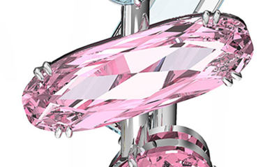 Shop Swarovski Gema Hoop Earrings In Crystal Multi