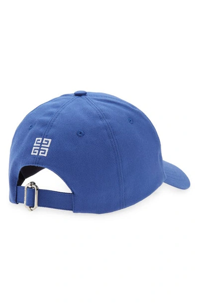Shop Givenchy Logo Embroidered Baseball Cap In 426-ocean Blue