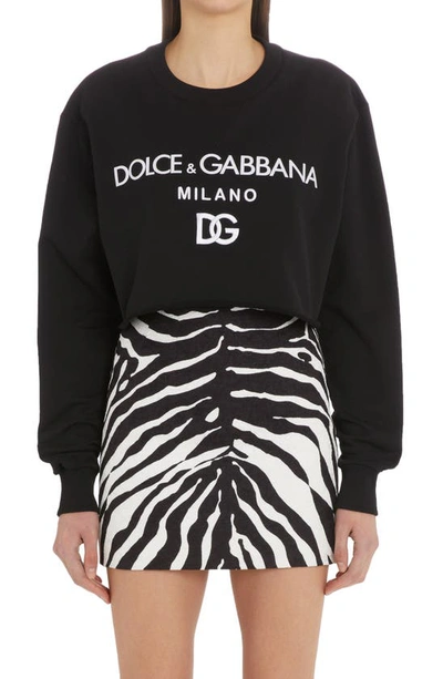 Shop Dolce & Gabbana Logo Sweatshirt In N0000 Nero