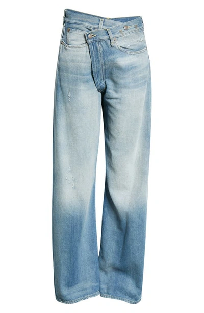 Shop R13 Crossover Waist Wide Leg Jeans In Delancey