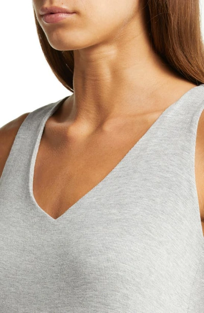 Cozy Earth Rib Knit Nightgown In Grey