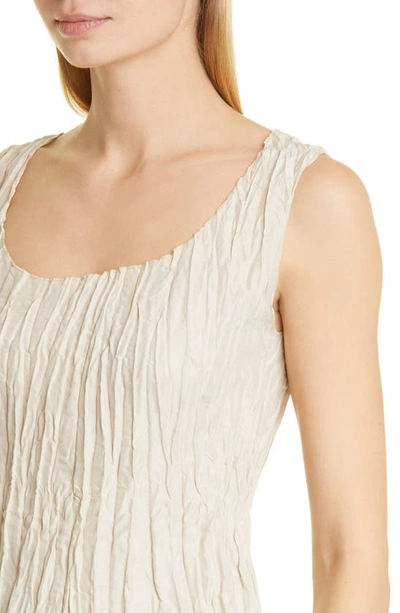 Shop Totême Crinkled Silk Tank Top In Light Hay