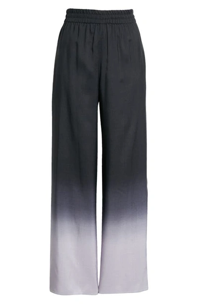 Shop The Row Avant Ombré Relaxed Silk Shantung Pants In Black Lilac