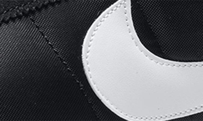 Shop Nike Cortez Basic Nylon Sneaker In Black/white/metallic Silver