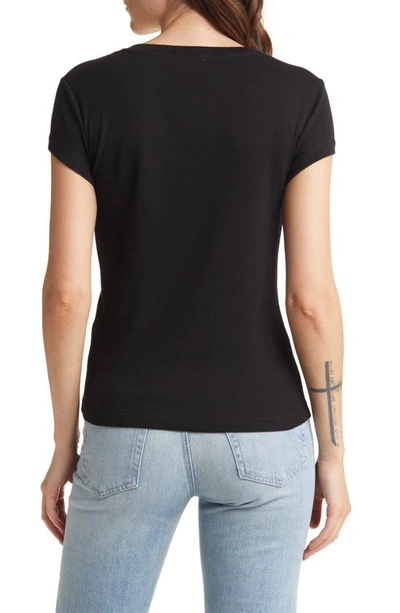Shop Splendid V-neck T-shirt In Black