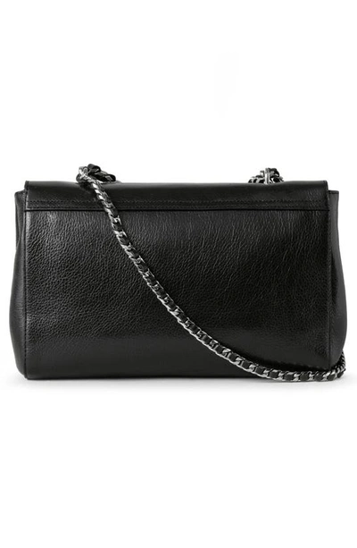 Shop Mulberry Medium Lily Leather Top Handle Bag In Black