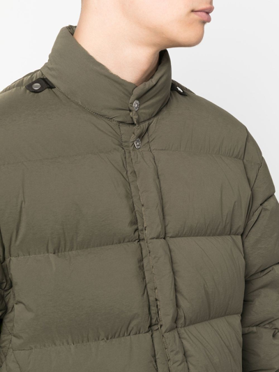 Shop Stone Island Shadow Project Down Jacket With Zip In Brown