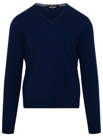 Shop Gran Sasso Men's  Blue Cashmere Sweater