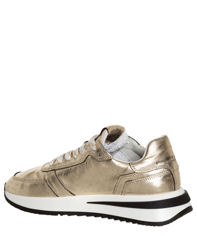 Shop Philippe Model Tropez 2.1 Leather Sneakers In Gold