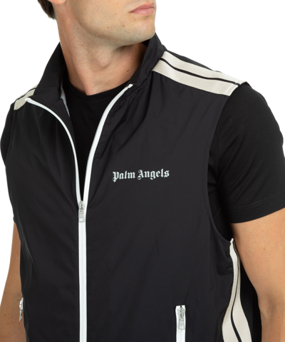 Shop Palm Angels Vest In Black - Off White