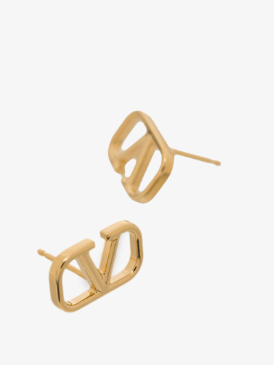 Shop Valentino Vlogo Signature Earrings In Gold