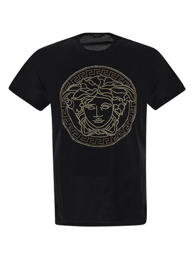 Shop Versace Medusa T-shirt In Black