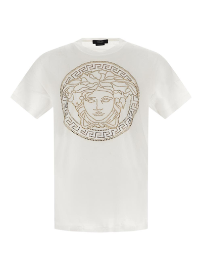 Shop Versace Medusa T-shirt In White