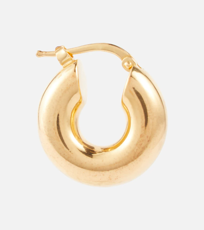 Jil Sander Silver Hoop Earrings In Gold