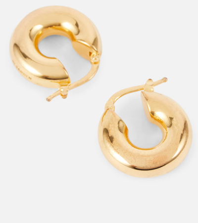 Jil Sander Silver Hoop Earrings In Gold