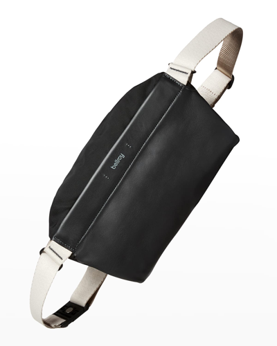 Shop Bellroy Men's Mini Sling Premium Leather & Nylon Belt Bag In Black Sand
