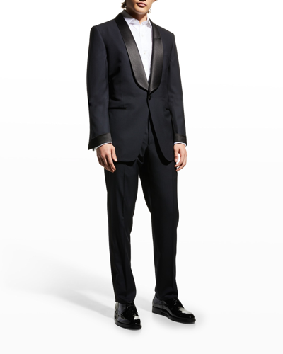 Shop Tom Ford Men's O'connor Shawl Wool Tuxedo In Nvy Sld