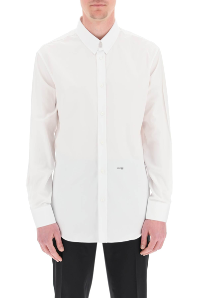 Shop Dsquared2 Cotton Shirt With Logo In White