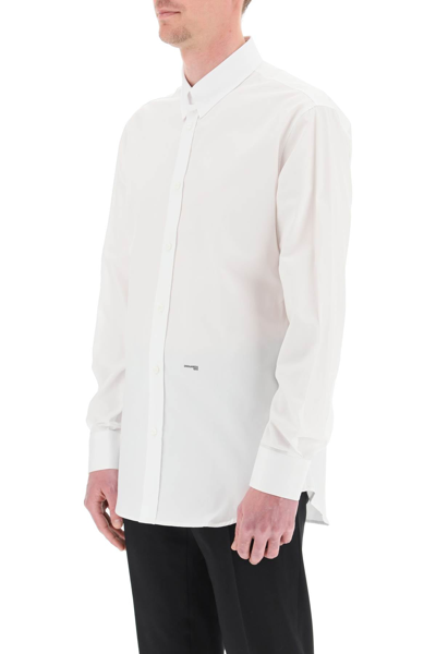 Shop Dsquared2 Cotton Shirt With Logo In White