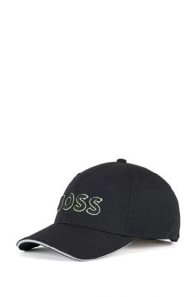 Shop Hugo Boss Piqu-mesh Cap With 3d Embroidered Logo In Black