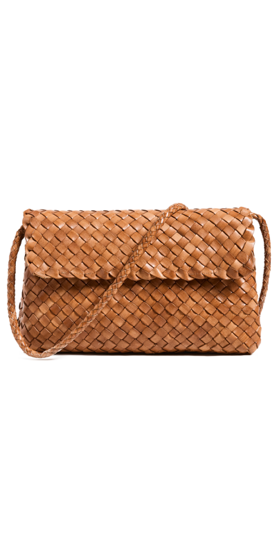Shop Loeffler Randall Mabel Woven Shoulder Bag In Timber Brown