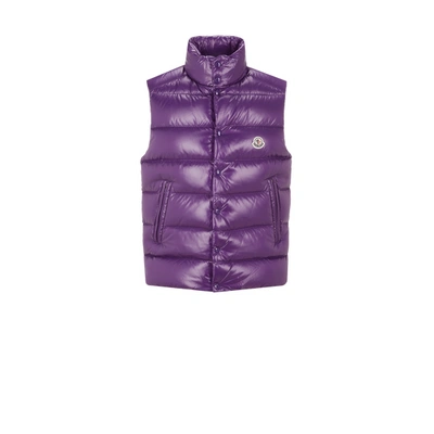 Shop Moncler Sleeveless Down Jacket In Purple