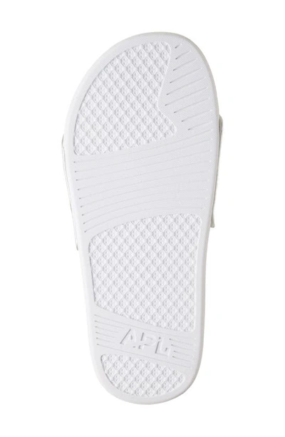 Shop Apl Athletic Propulsion Labs Lusso Quilted Slide Sandal In Chrome / White