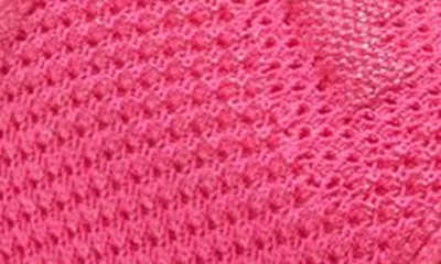 Shop Apl Athletic Propulsion Labs Big Logo Techloom Knit Sport Slide In Metallic Neon Pink
