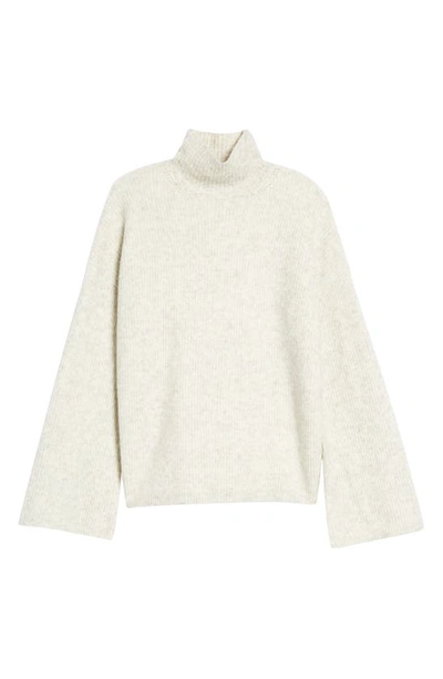Shop French Connection Flossy Viola High Neck Sweater In Light Oatmeal Multi