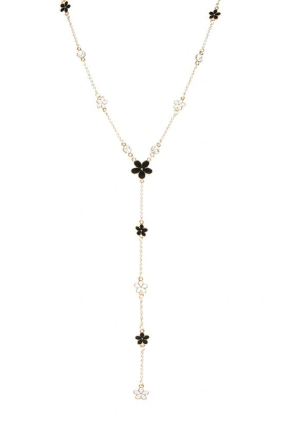 Shop Jardin Gold-tone Enamel Flower Y-necklace In Multi/ Gold