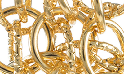 Shop Jardin Cluster Interlock Chain Drop Earrings In Gold