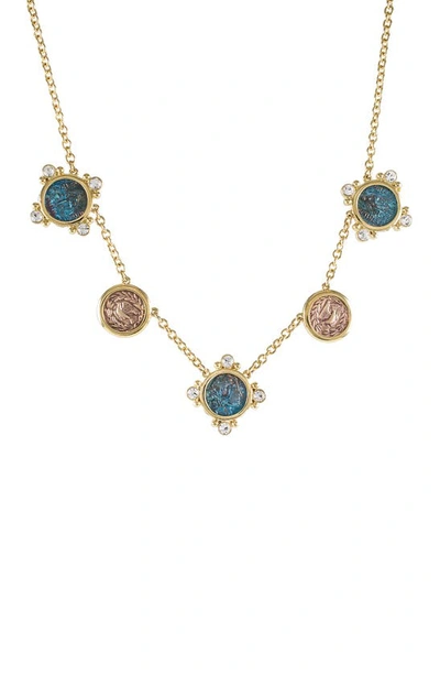 Shop Jardin Antique Coins Chain Necklace In Multi/ Gold
