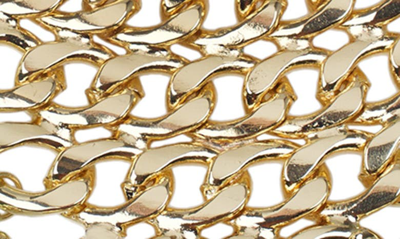 Jardin Imitation Pearl Chain Bib Necklace In White/ Gold