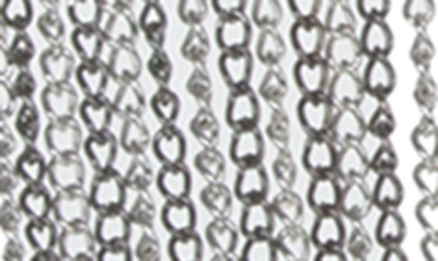 Shop Jardin Torque Drape Tassel Necklace In Silver/ Black
