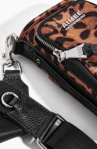 Shop Aimee Kestenberg On Top Of The World Water Bottle Bag In Jungle Leopard Print