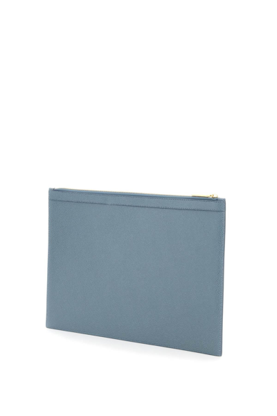 Shop Thom Browne Medium Document Holder In Blue