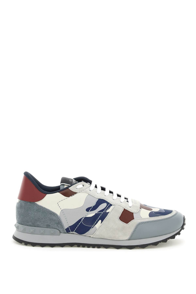 Shop Valentino Garavani Camouflage Rockrunner Sneakers In Multicolor