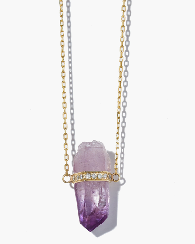Shop Jia Jia Crystalline Vera Cruz Amethyst Diamond Bar Necklace | Diamonds/gemstones/yellow Gold