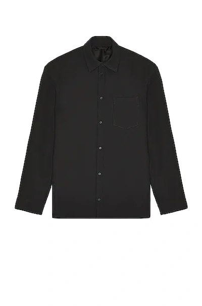 Shop Balenciaga Shirt Jacket In Black
