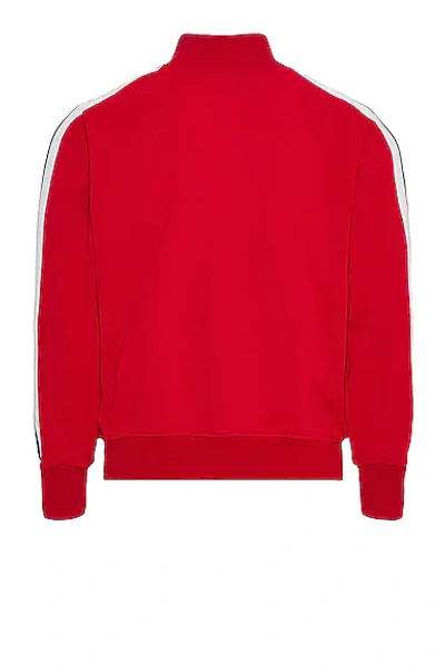 Shop Palm Angels Classic Track Jacket In Red & White
