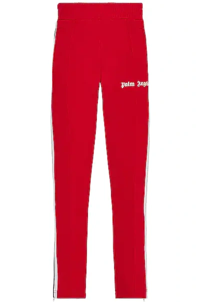 Shop Palm Angels Classic Track Pants In Red & White